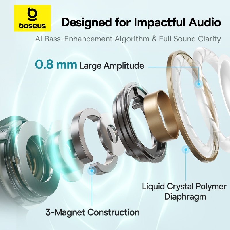 Baseus Bowie MC1 OL Open-Ear TWS Earbuds Sport Bone Conduction Earphone Earclip Waterproof Enhanced Bass Headphone Earring Long Battery Life. 