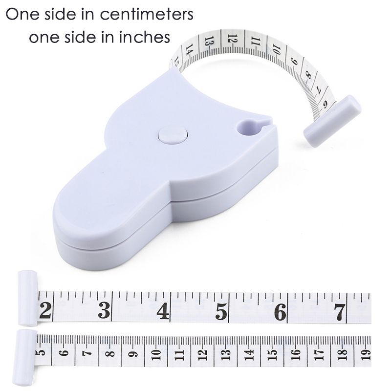 Waist Inch Ruler Self tightening Body Measuring Tape Ruler 150cm 60 Inch Sewing Tailor ...