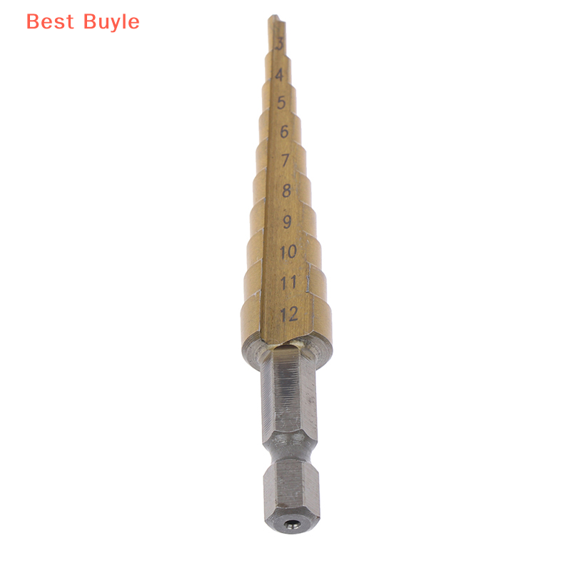 💖Best Buyle HITN Mũi Khoan Bậc Tráng 3-12Mm Mũi Khoan Tay Cầm Lục Giác Dụng Cụ Khoan Kim Loại