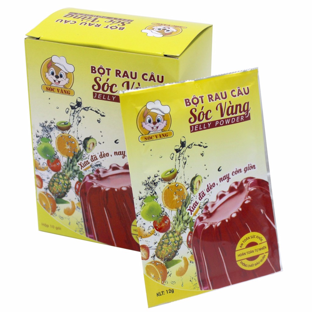 Bột rau câu sóc vàng dẻo - giòn ( gói 12gr)