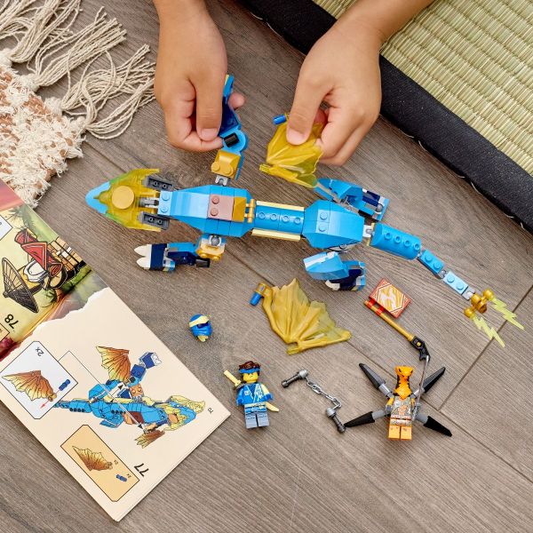 BỘ LẮP RÁP LEGO NINJAGO 71760 RỒNG THẦN SẤM SÉT CỦA JAY