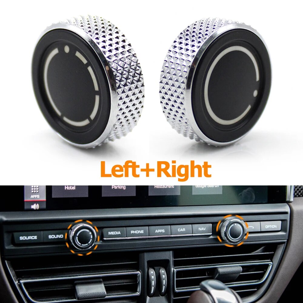 Car Dashboard Multi-media CD Player Audio Volume Control Knob Switch Button For Porsche Cayenne 7P5 Panamera 970 95B