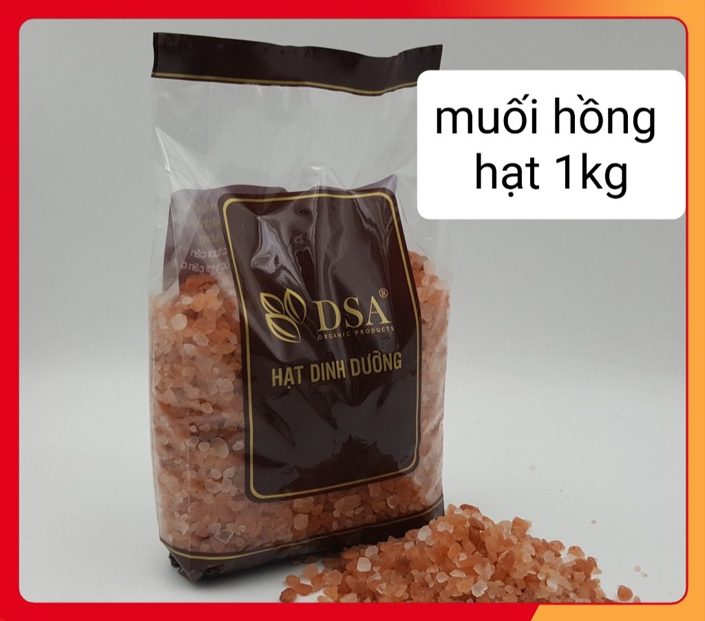 MUỐI HỒNG NHẬP KHẨU DẠNG HẠT TÚI 1KG