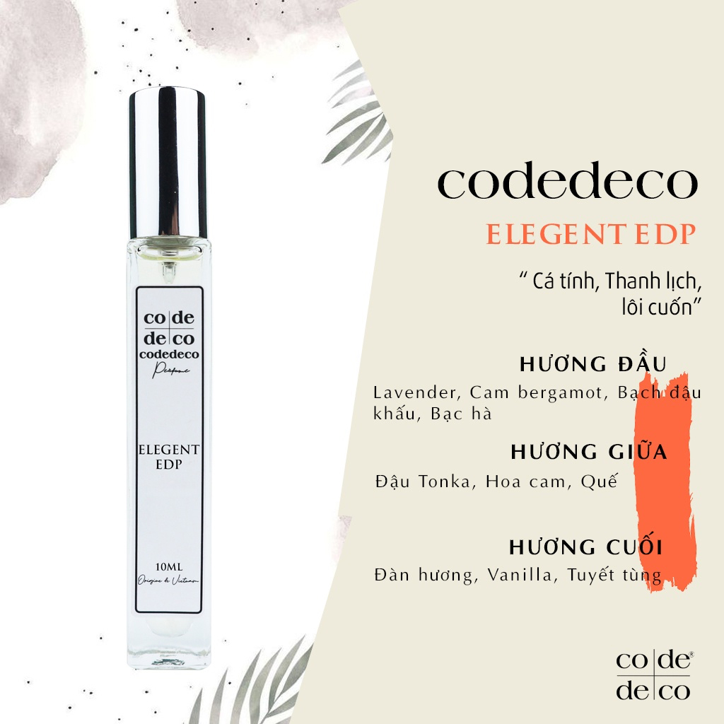 Tinh dầu nước hoa Code Deco Elegent EDP 10ml
