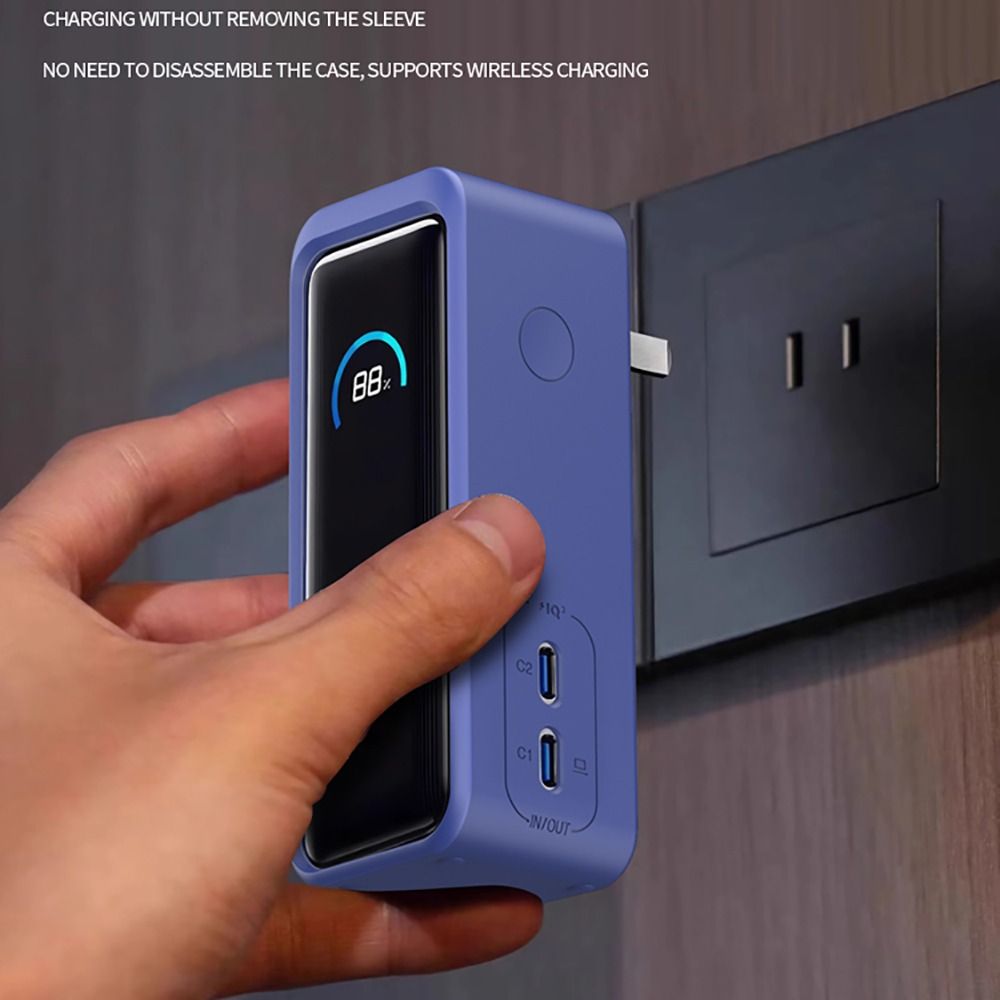 WASTELAND BEAUTY Silicone Protective Case Shockproof Dustproof Shell High Quality Soft Power Supply Cover for Anker Prime 9600mAh 65W Power Bank Travel