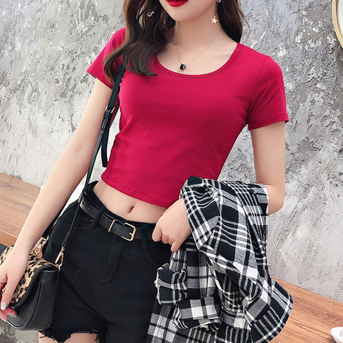 Áo Thun Nữ Croptop Form Body Thời Trang