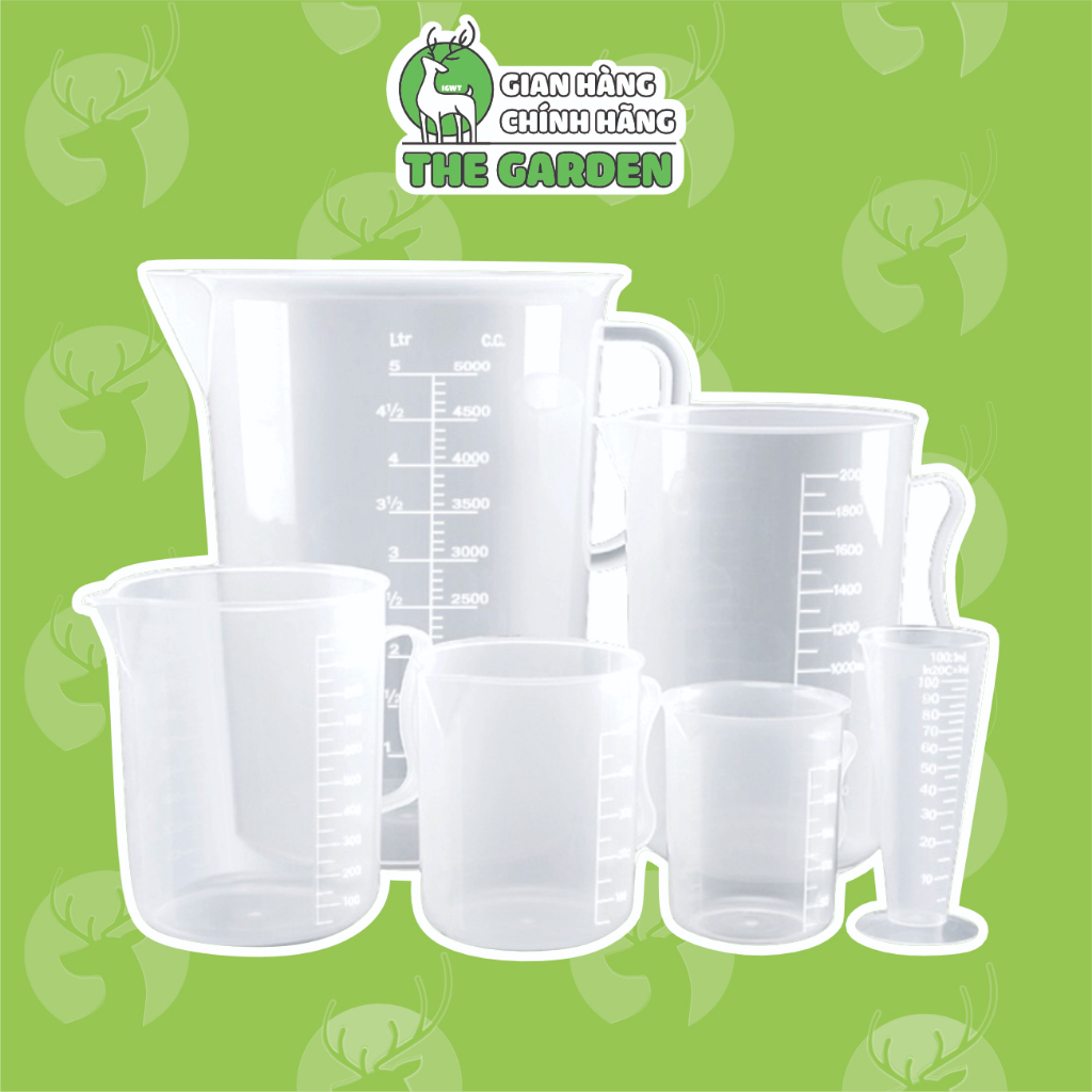 Ca đong định lượng pha chế dung tích 1 lít, 2 lít, 3 lít, 3.5 lít, 5 lít - the garden