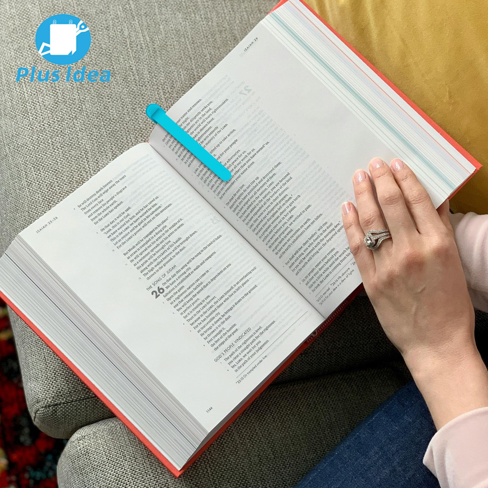 Plus Idea Elastic Bookmark Multifunctional Reading Bookmark Smart Silicone Book Marker Lightweight Portable Page-following Bookmark for Easy Reading Vertical Book Clip for Convenient Use