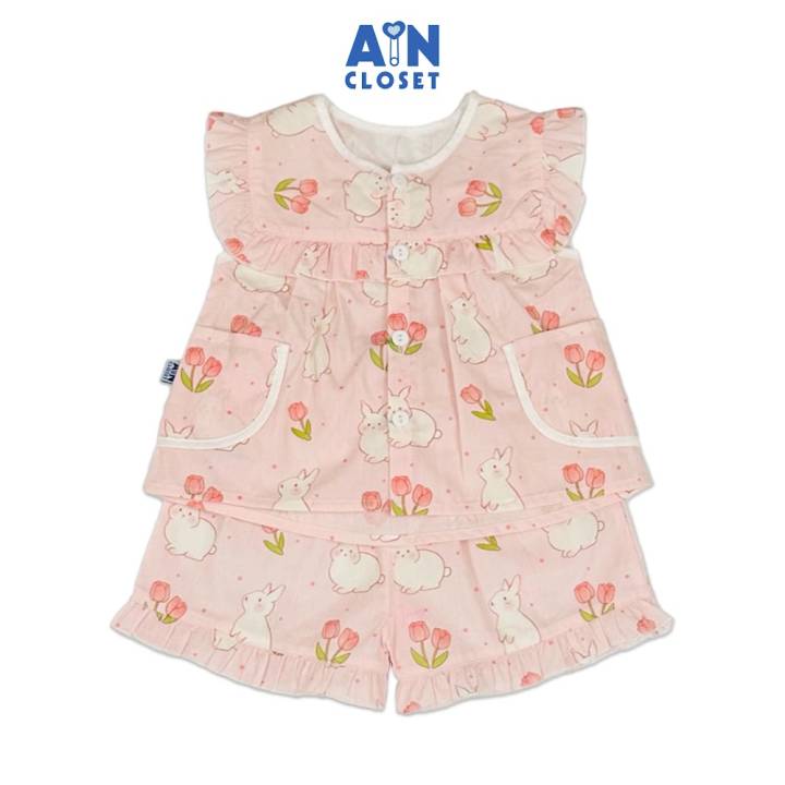 Bộ quần áo Ngắn bé gái hoạ tiết&hellip;