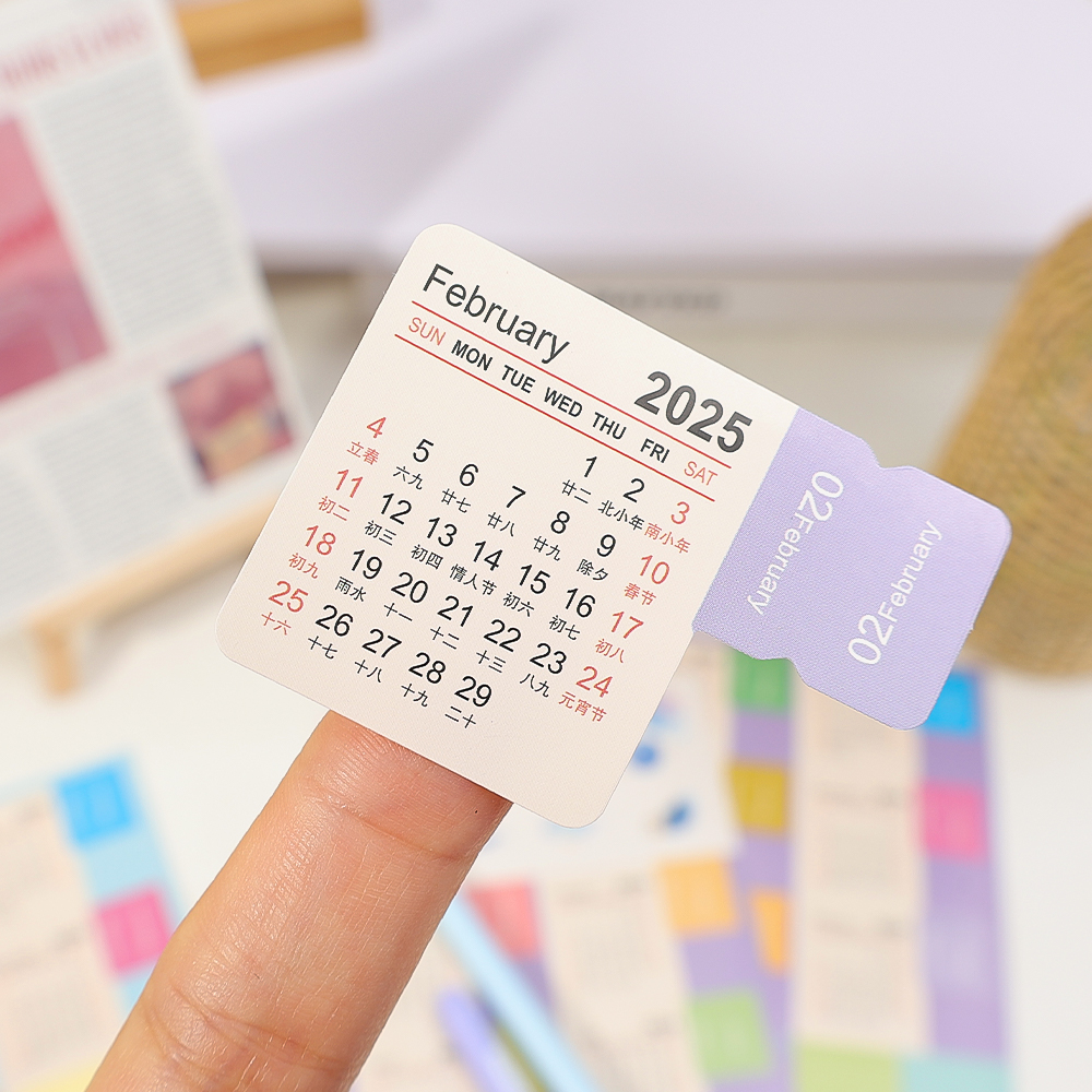 2024 Calendar Sticker Set Notepad Cute Decals Index Stickers Label Stickers