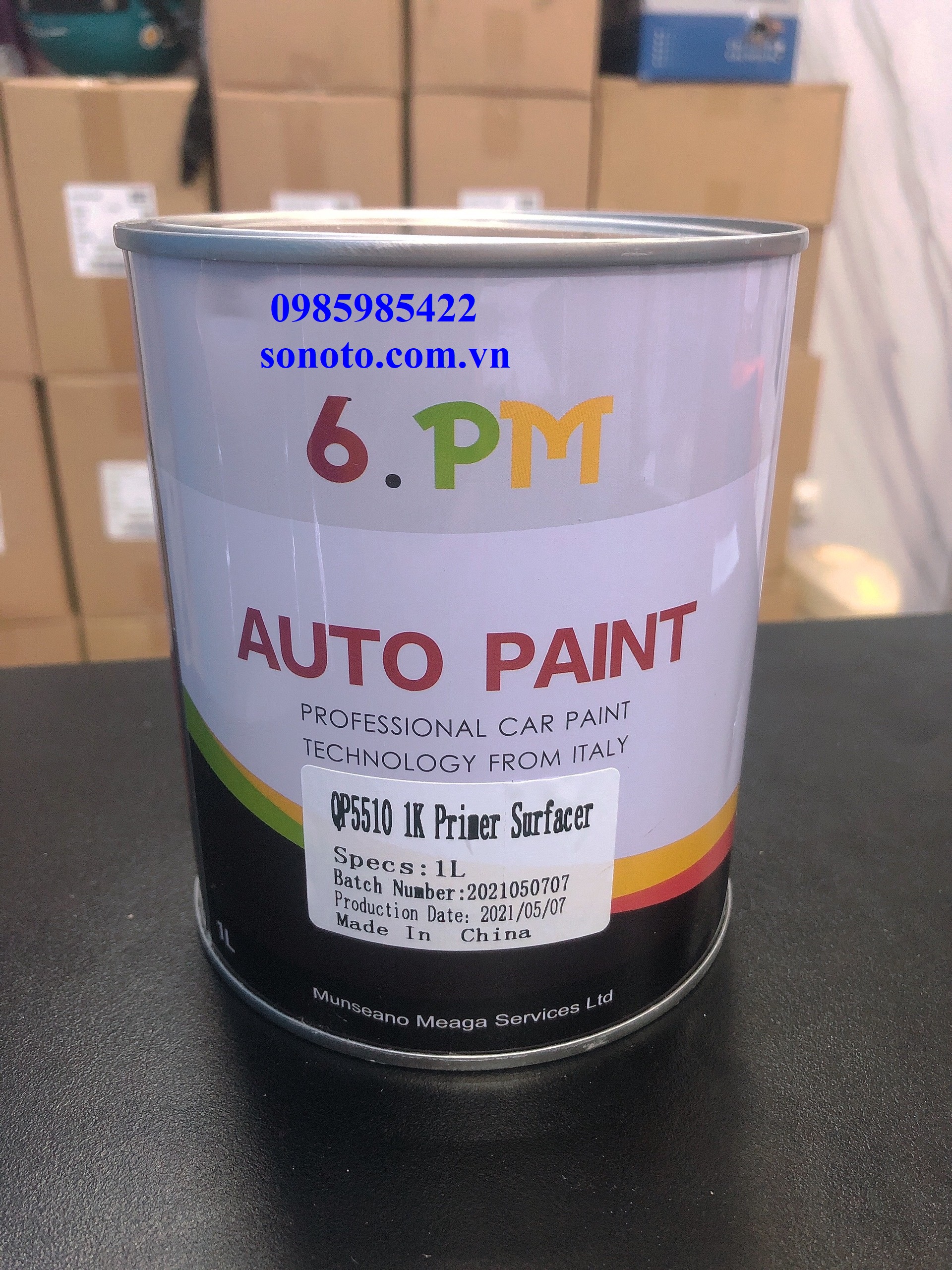 Sơn lót 1k màu ghi xám lót 1 thành phần nhanh khô cho oto xe máy quangphupaint