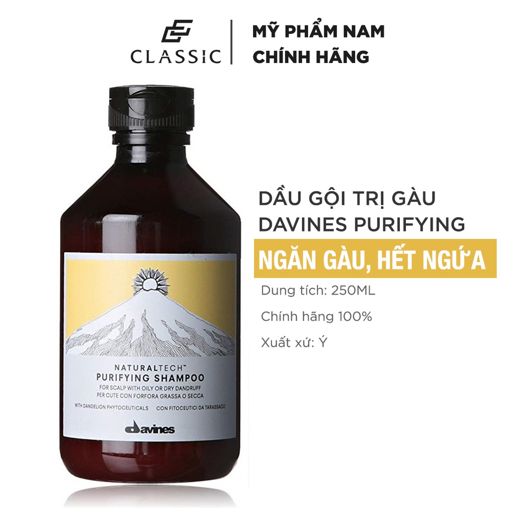 Dầu Gội Ngăn Gàu Davines Purifying 250ml