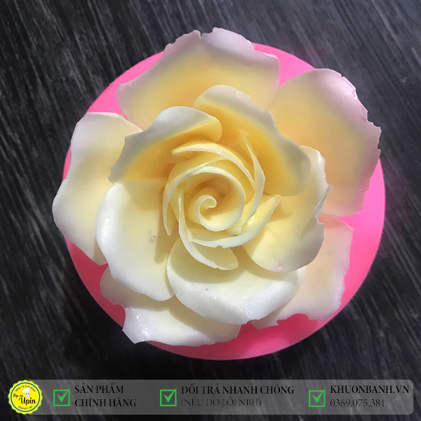 Khuôn silicon hoa hồng nở 9cm mã HH875