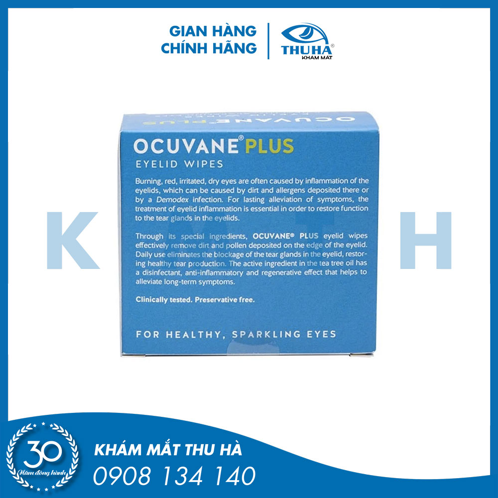Miếng gạc lau mi mắt OCUVANE PLUS - Hungary