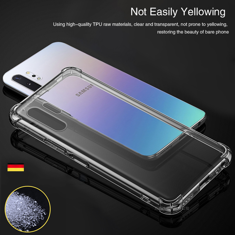 Soft Phone Case for Samsung Galaxy Note10 Note 10 Plus Lite 10Plus 10Lite Pro 5G Clear Silicone Original Back Cover