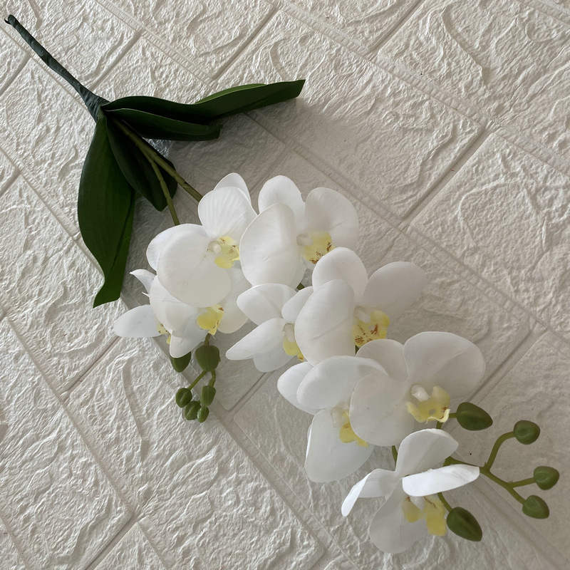 Artificial Orchids Flowers Flame Fake Orchids Flowers Long Stems In