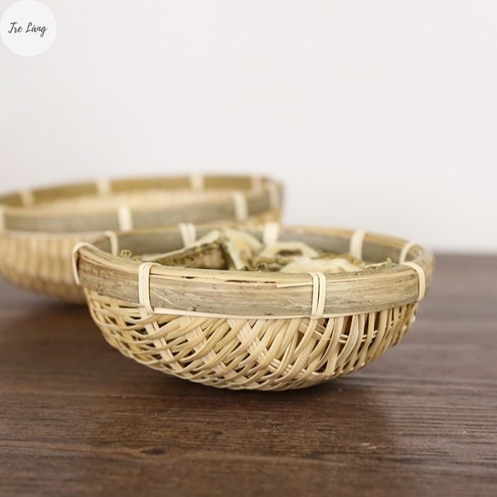 Rổ tre đan mini decor chụp ảnh đựng đồ nhỏ xinh TRE LÀNG