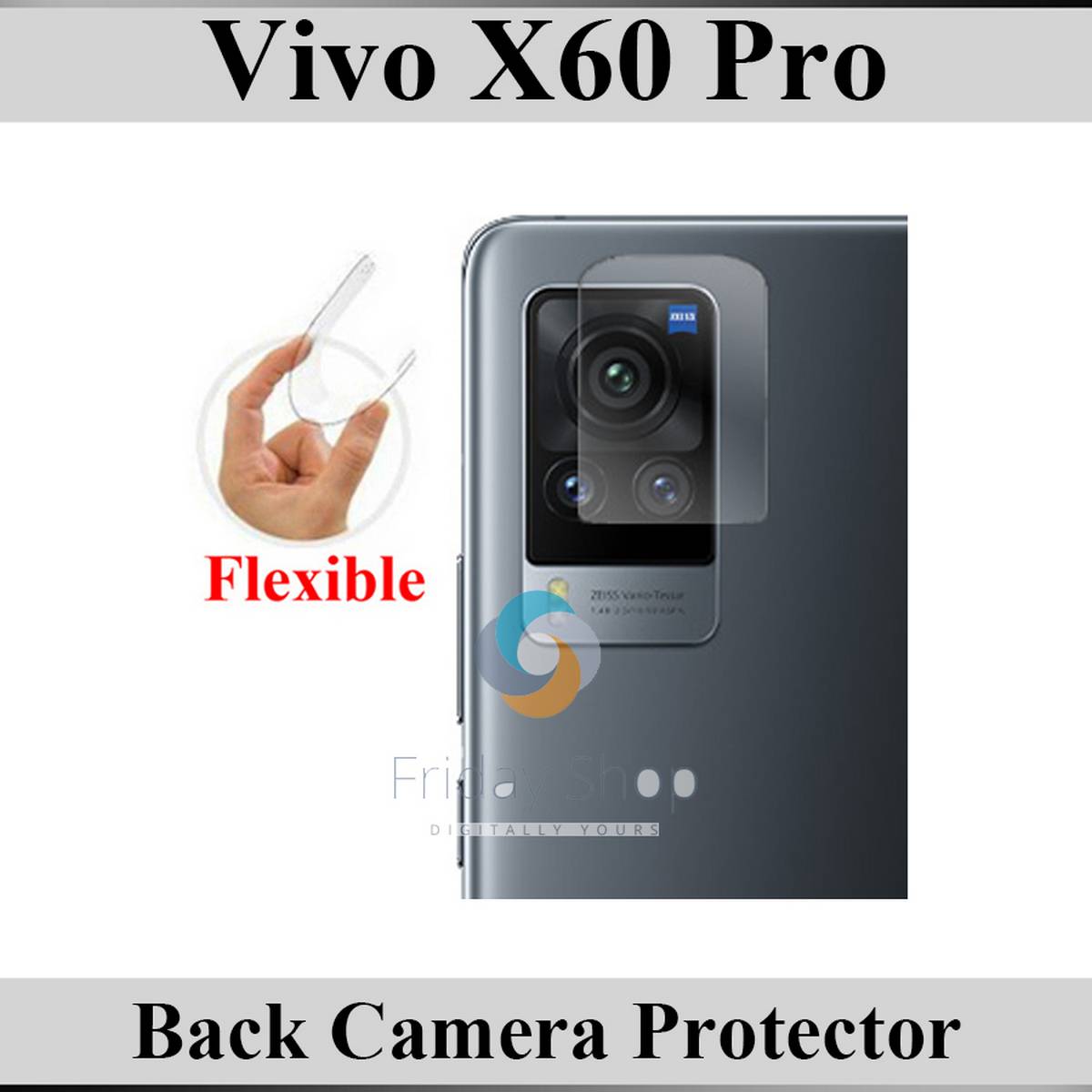 Vivo X60 Pro Back Camera 9H Gorilla Flexible Protector For Vivo X60 Pro. 