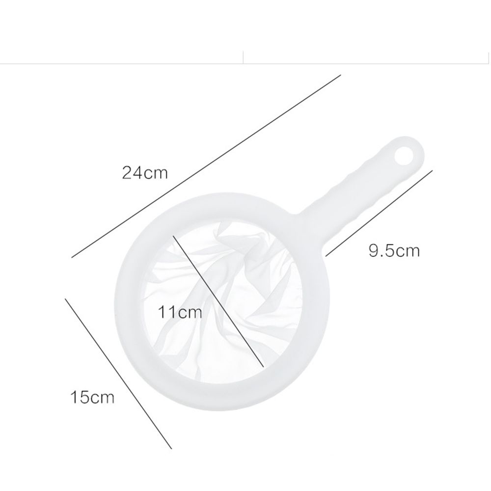 1 Pcs Food Strainer Ultra-fine Useful Nylon Kitchen Gadget Mesh Strainer Funnel Filter Mesh Filter Spoon.