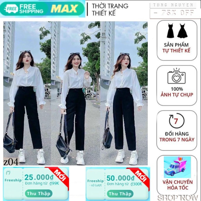 [Hàng Cao Cấp SALE ] SÉT ÁO + QUẦN SƠ MI TRẮNG NÀNG THƠ