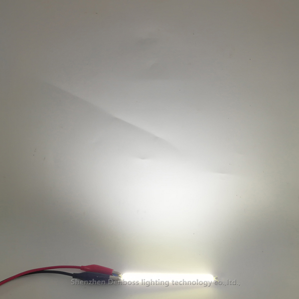 【TopazTrove】allcob LED Strip COB module Source Lamp 12V DC White Warm White 100x8mm 5W LED FLIP Chip Bulb for DIY lamp. 