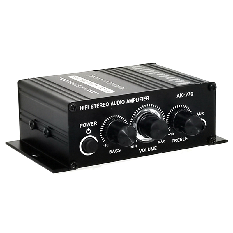 Ak-270 ak270 12v mini hifi power amplifier audio home car theater amplifier 2 channel amplifier usb/sd aux input