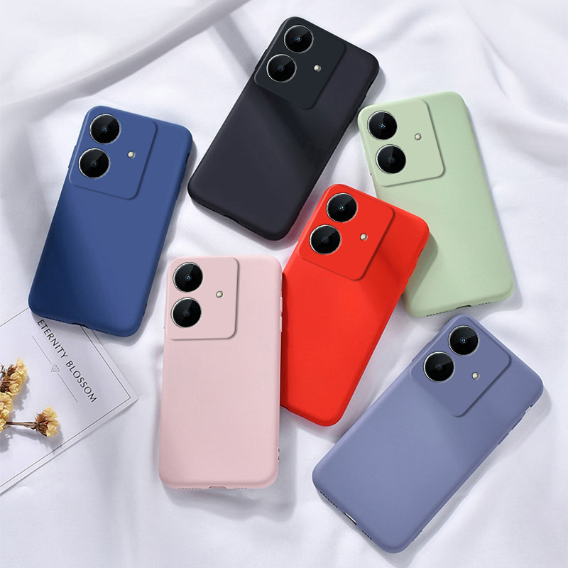 Sroof For Realme Note 60 60x Liquid Silicone Macaron Candy Color TPU Falling and shockproof Soft Phone Case Shell Protector Back Cover.