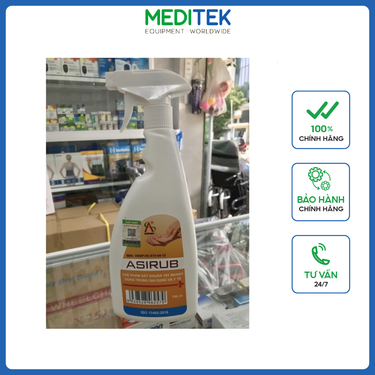 Dung dịch khử khuẩn Asirub 750ml/chai