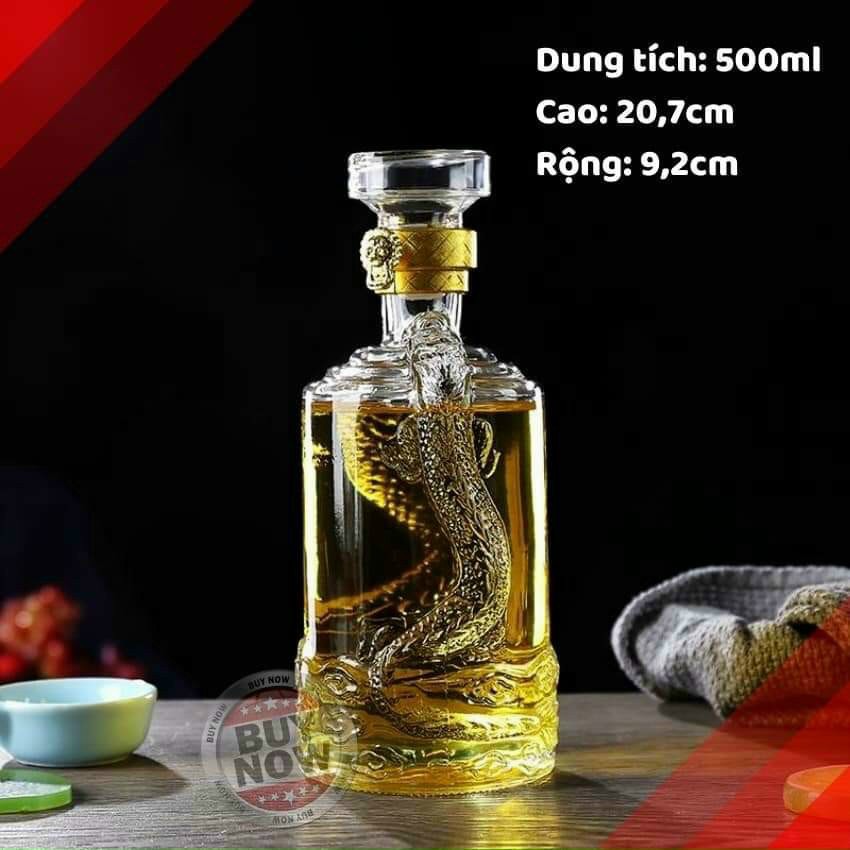 Vỏ chai thủy tinh Rồng 500ml (chai rỗng)