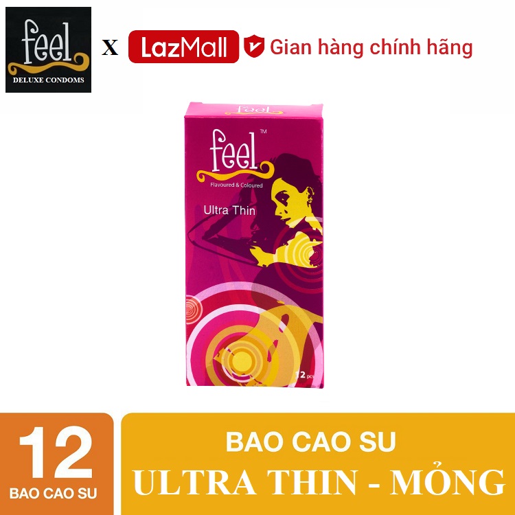 [ FEEL ] Bao cao su Feel Ultra Thin 12 bao - Siêu Mỏng.