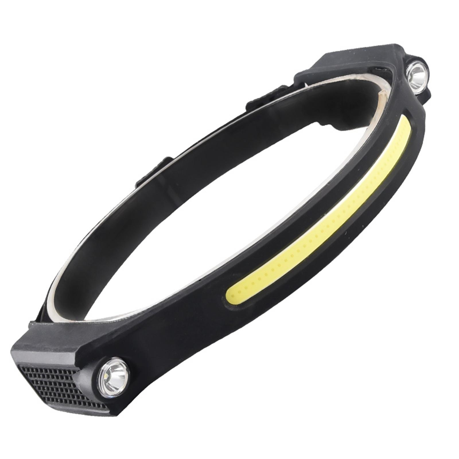 ZYMOON Silicone COB LED Headlamp Motion Sensor Work Light Flashlight Head Band Lamp for Adults Men Women Running Night Fishing Cycling