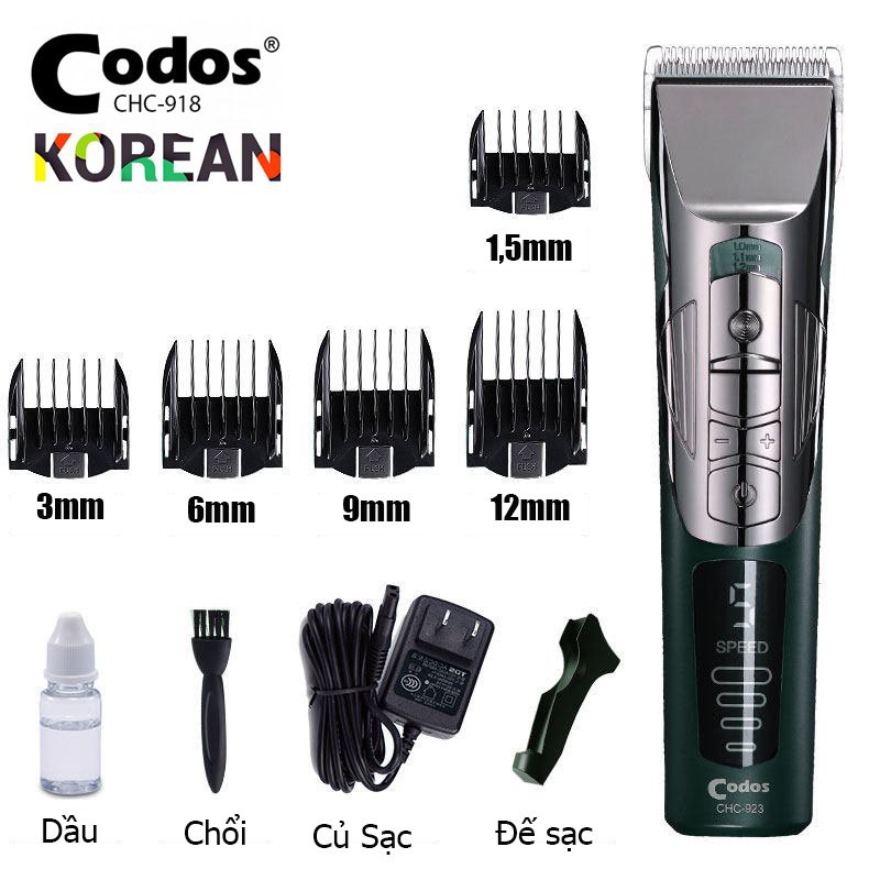 Tông đơ cắt tóc Codos 923 lưỡi sứ sắc bén máy êm