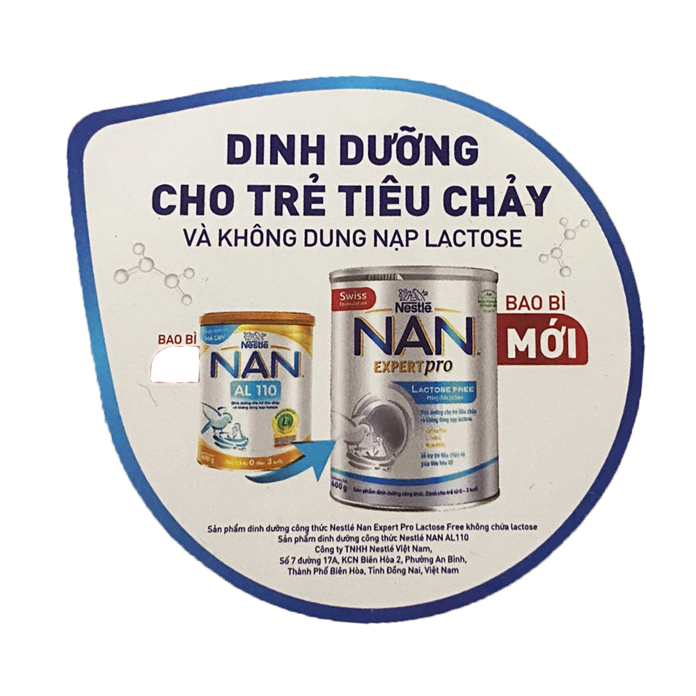 Sữa NAN Expertpro 400G Nestle (trẻ tiêu chảy và không dung nạp lactose) Mẫu mới