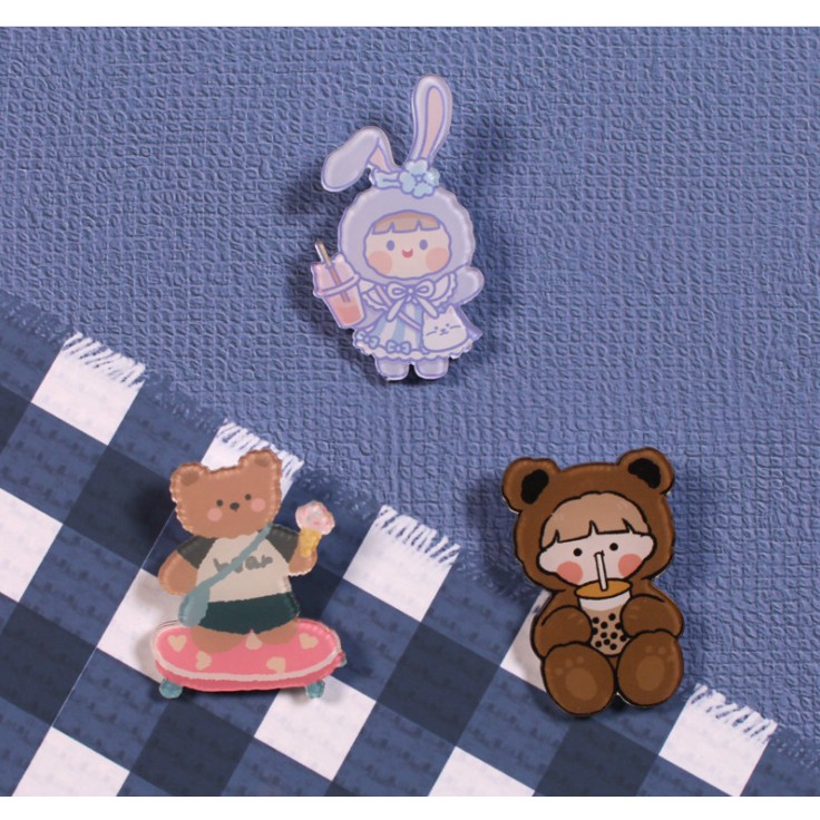 Pin cài áo, balo túi xách cute