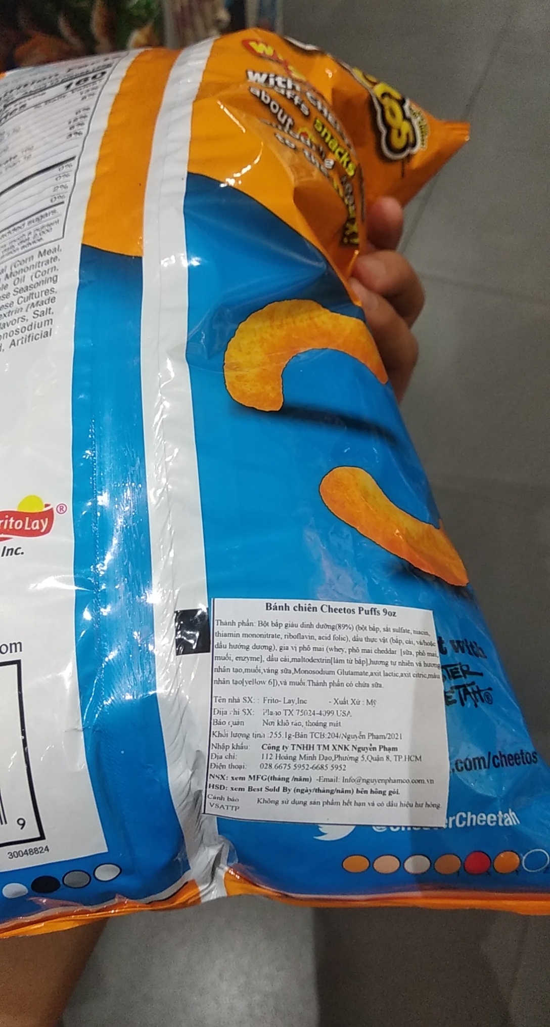 Bánh Snack Puff Jumbo Cheetos 255.1g
