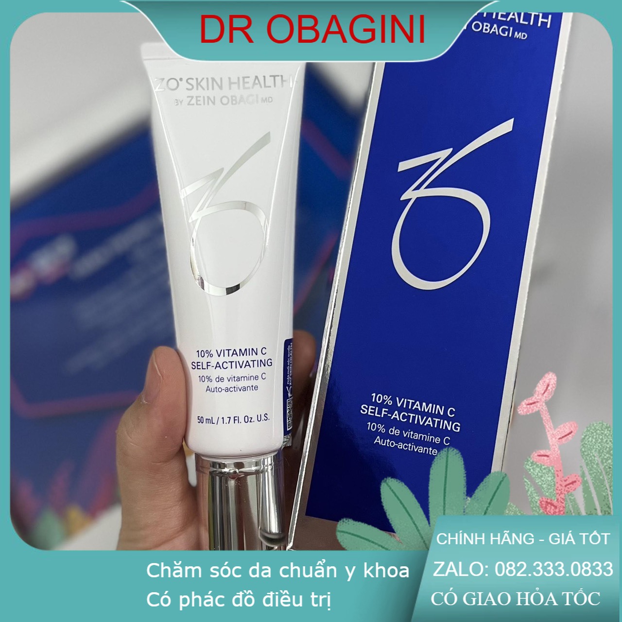Serum dưỡng da zo 10% vitamin c self-activating 50ml