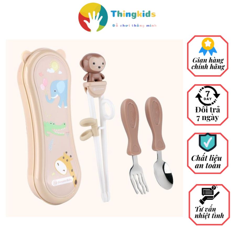 Bộ thìa, dĩa, đũa tập ăn dặm cho bé - Thingkids