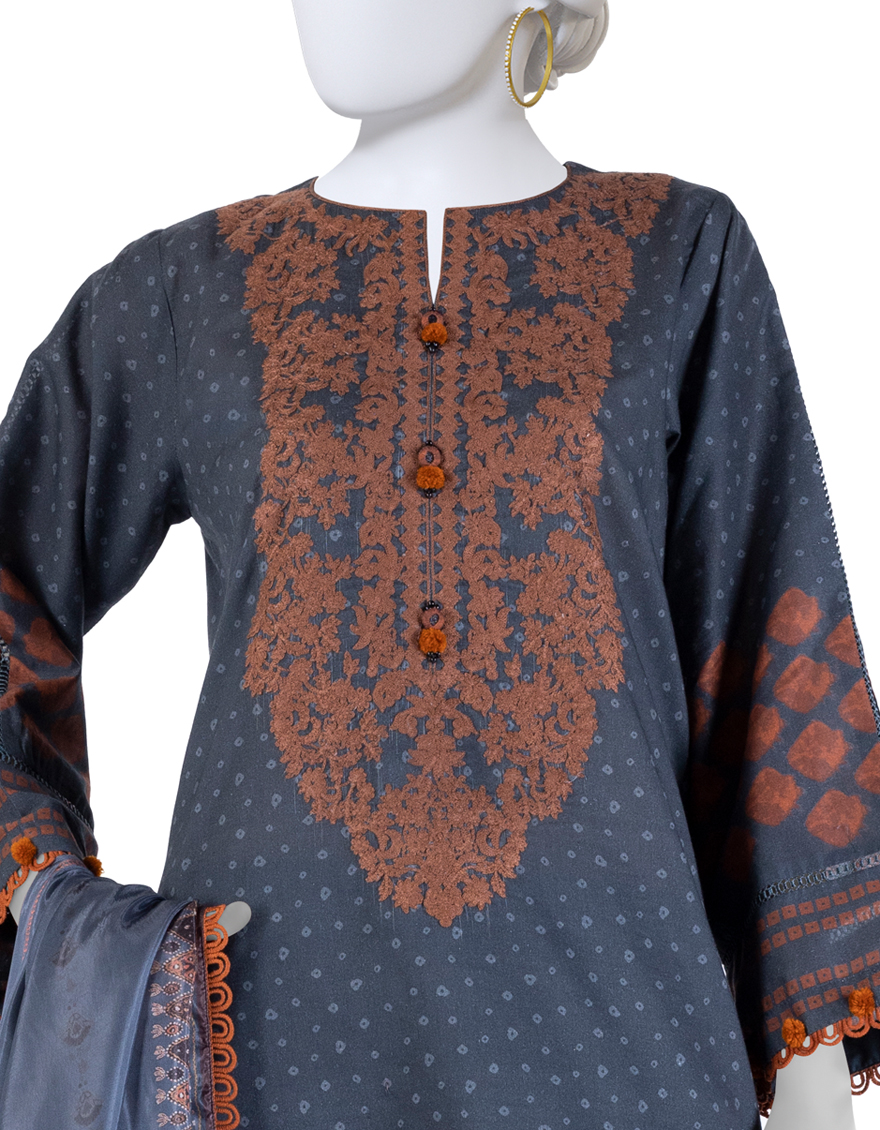 Junaid Jamshed 2025 Eid Volume 2 - Women Unstitched 3 Piece JLAWN-S-25-3258 ETHNIC CRAFT-6. 