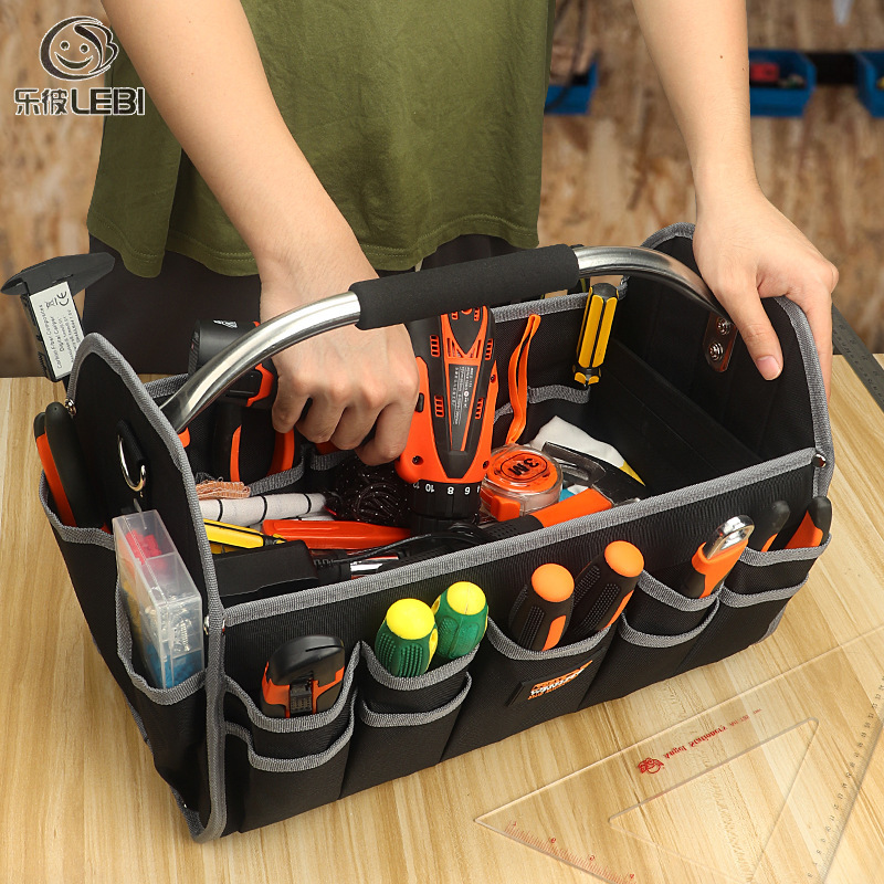 Toolbox stainless steel portable folding tool kit multifunctional hardware tool storage box