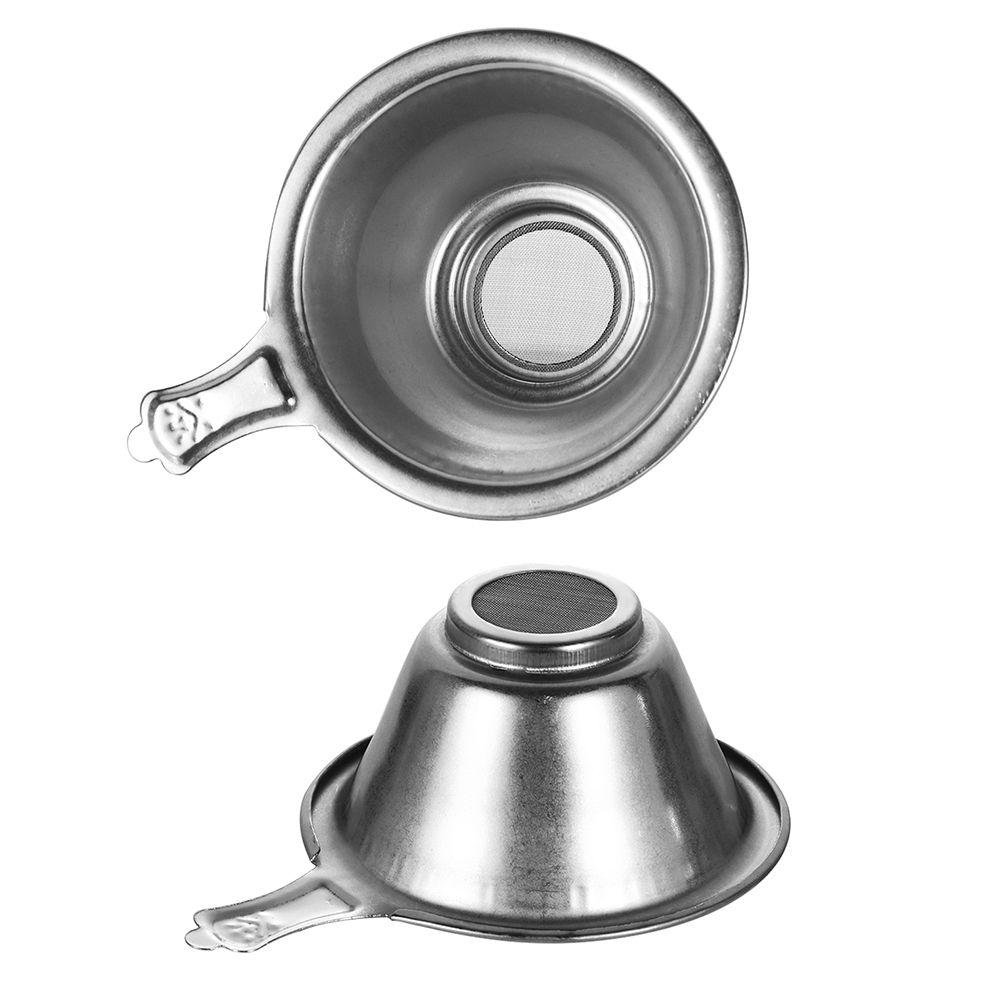 NALIANG Kungfu Funnel Stainless Steel Fine Mesh Leaf Filter Tea Strainer