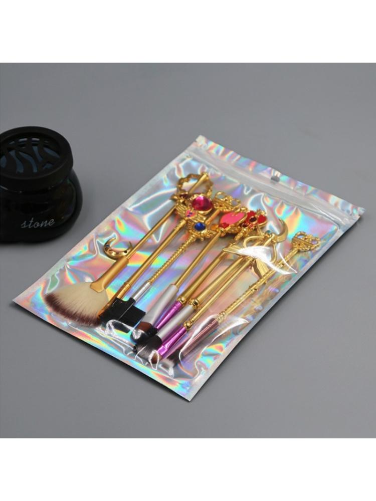 【SkinHorizon】50pcs Translucent Zip Lock Bags Holographic Storage Bag ...