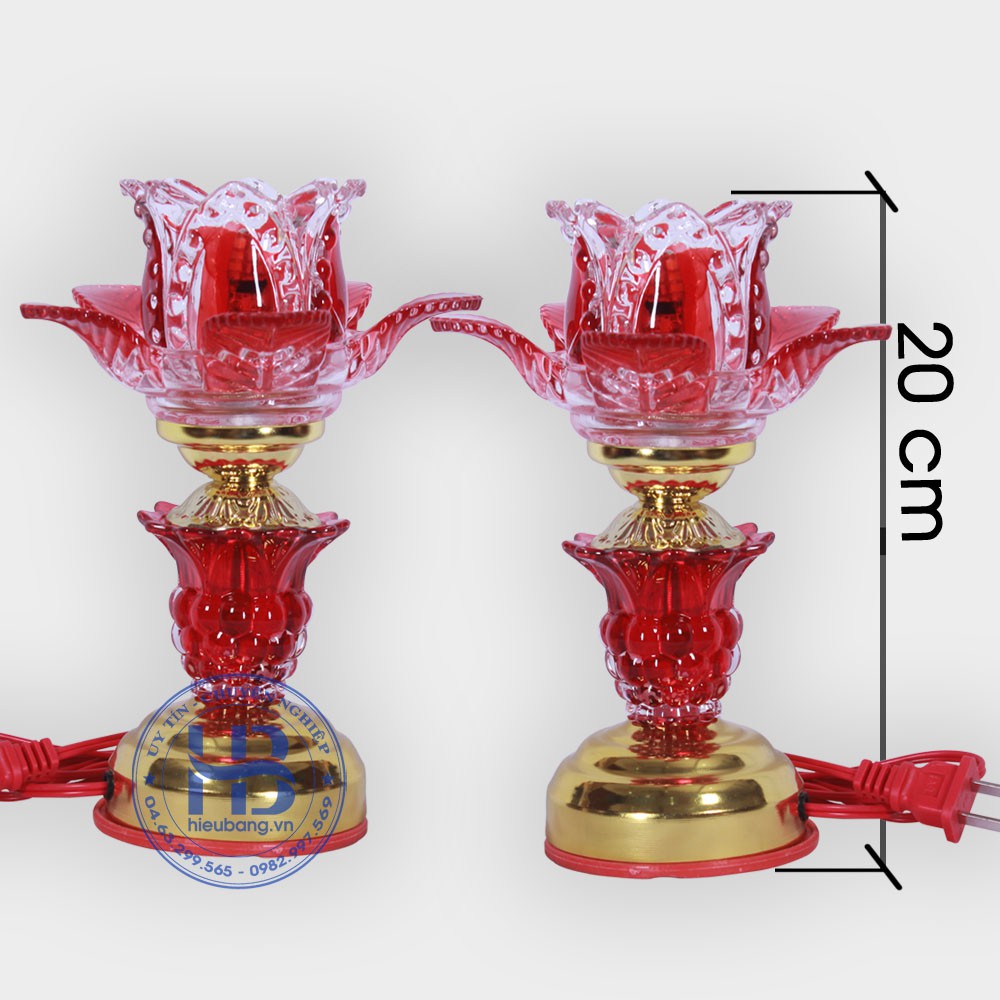 ĐÈN THỜ PHA LÊ ( CAO 20 CM)
