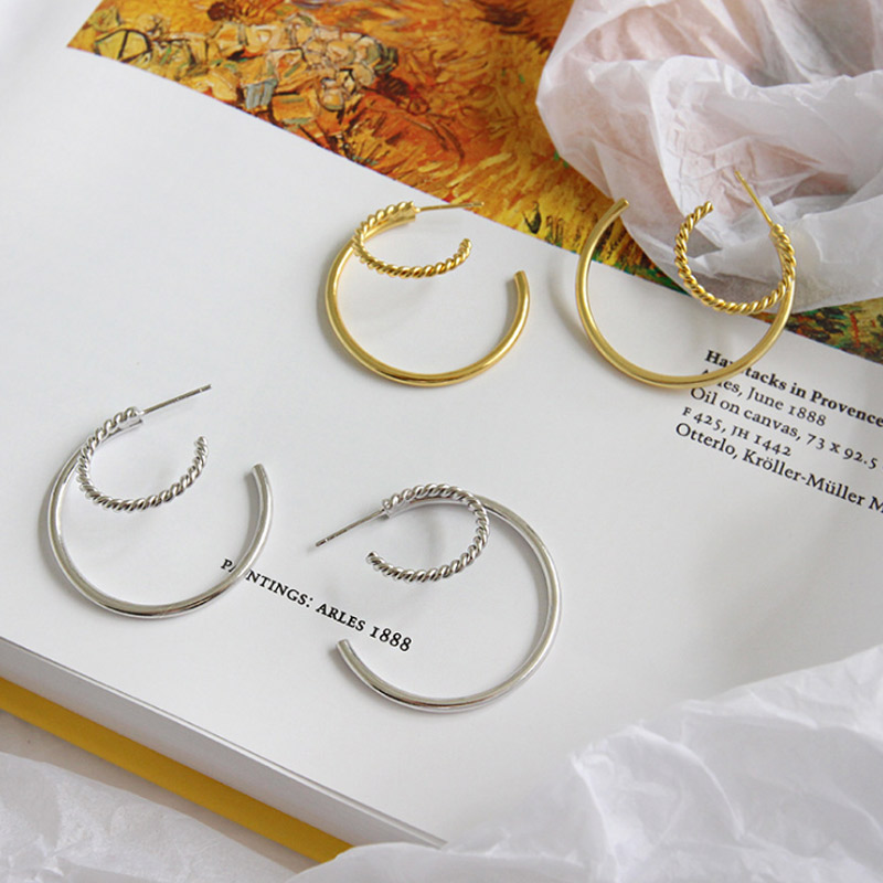 F.I.N.S%20Korea%20Sterling%20Earrings%20for%20Wo%20Stacked%20Round%20Circle%20Hoop%20Earrings%20Geometry%20Fine%20Jewelry%20Gifts%20-%20Image%204