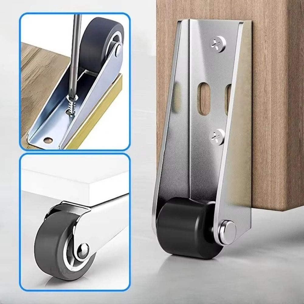 【HOT】 Durable Silent Caster Household Moving Tool Door Support Moving Wheel Side Mounted Directional Roller for 1/2Pcs
