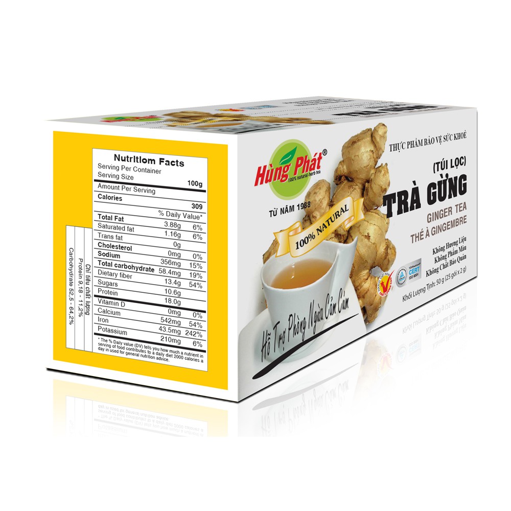 TRÀ GỪNG HÙNG PHÁT HỘP 25 GÓI