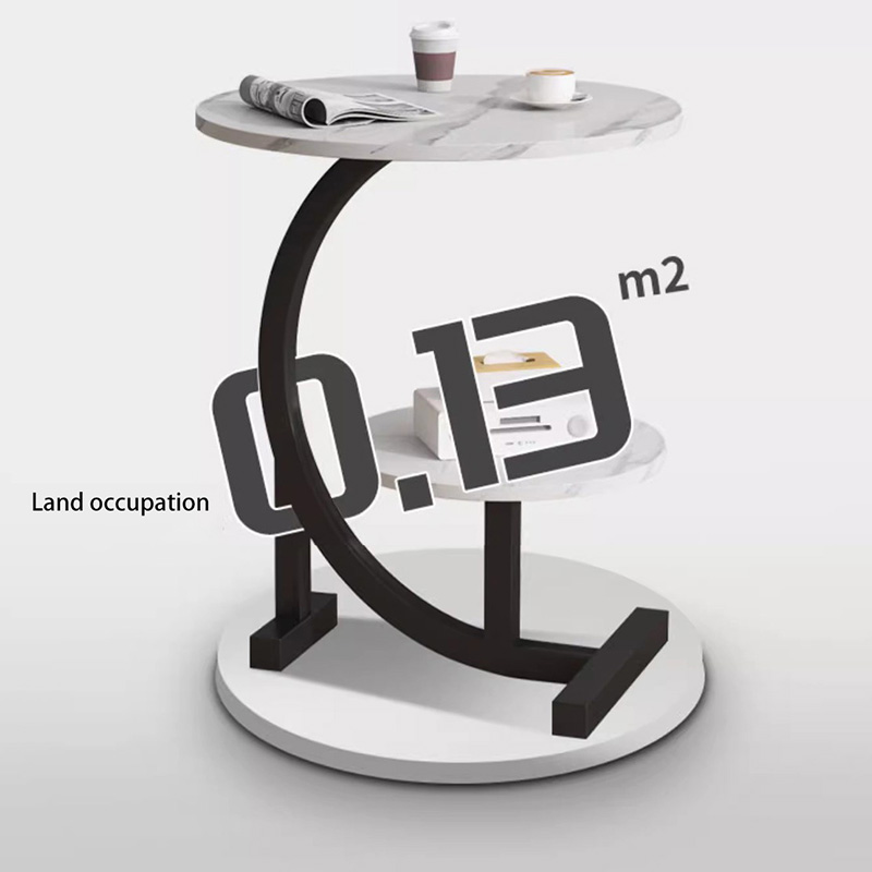 BEIDUOYANG Bedside table movable and simple small round table living room sofa bedroom bedside small coffee table household mini bedside table