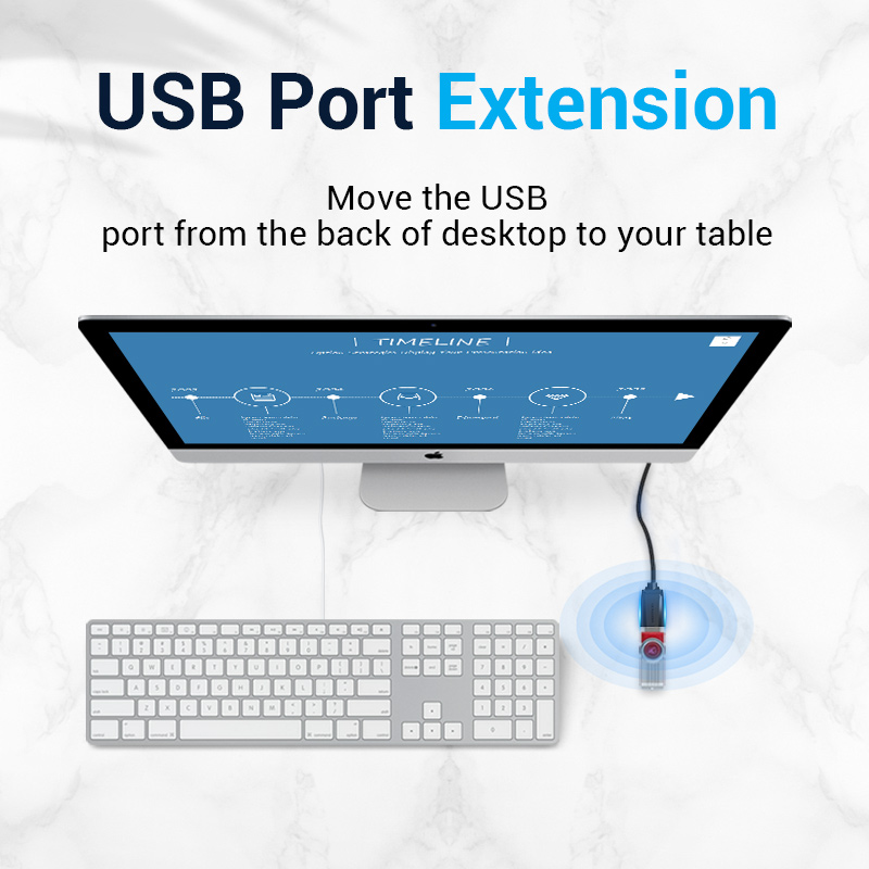 Vention สายต่อ USB Extension Cable USB2.0 480Gbps ตัวผู้ ต่อเข้าตัวเมีย สําหรับคอมพิวเตอร์ คีย์บอร์ด เมาส์ U disk USB 3.0 Extender สี USB 2.0 สี USB 2.0การเชื่อมต่อ USB 2.0ความยาวสายเคเบิล 3