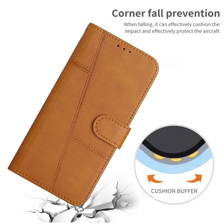 【HZSUNSKY】 For Samsung Galaxy A05 Stitching Calf Texture Buckle Leather Phone Case