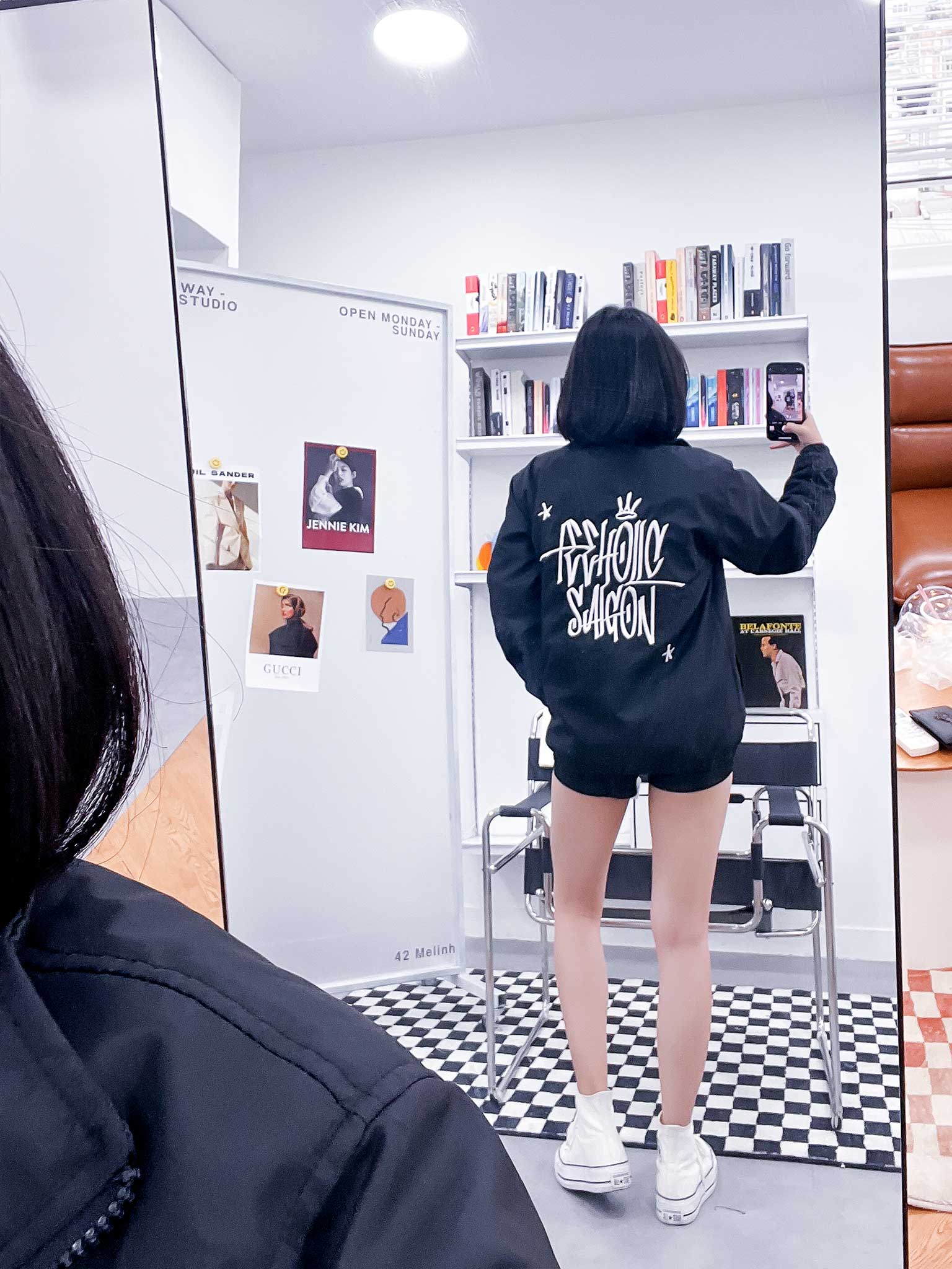Áo Khoác Jacket TeeHolic Thêu Logo Màu Đen