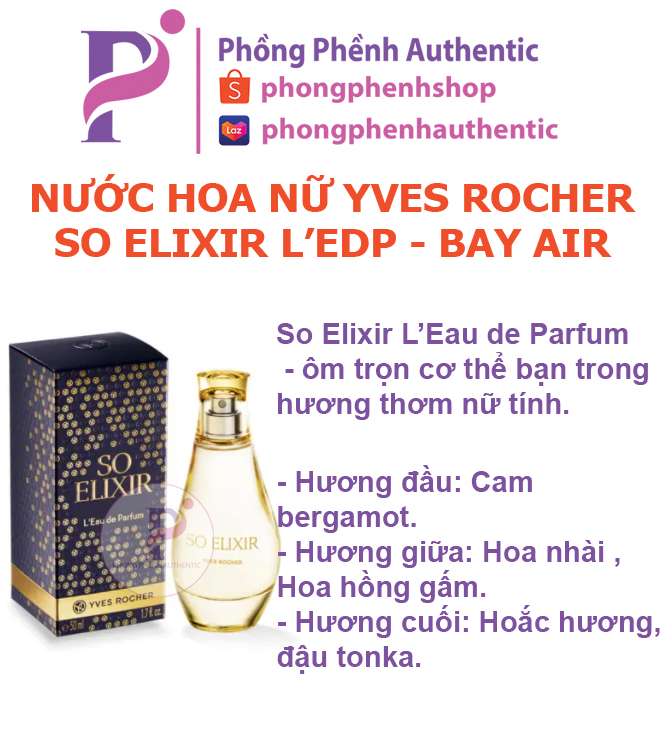 NƯỚC HOA NỮ YVES ROCHER SO ELIXIR L'EAU DE PARFUM